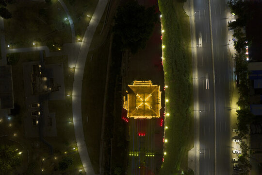 肇慶披云樓航拍燈光夜景
