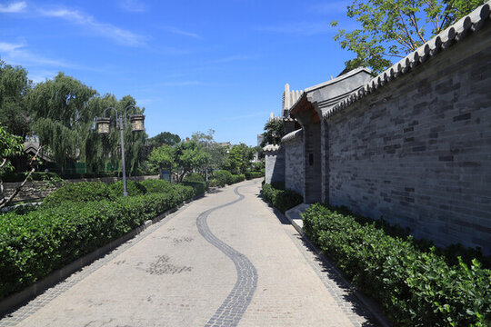 中國北京什剎海公園白天風(fēng)光