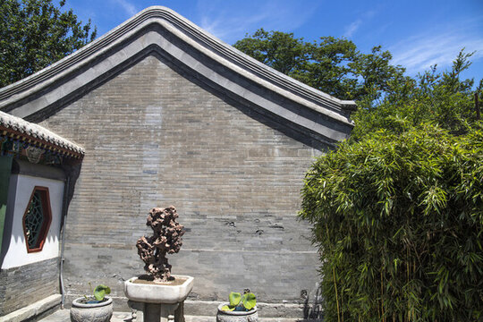中國北京什剎海公園白天風光