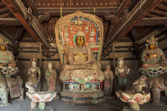 中國(guó)山西五臺(tái)縣南禪寺唐代塑像
