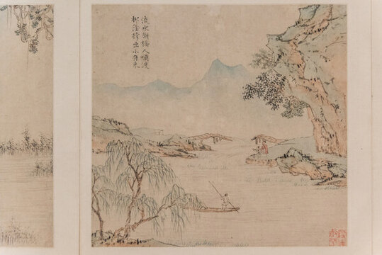 唐宋詩(shī)意山水冊(cè)之宋徐俯春游湖
