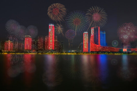 合肥天鵝湖夜色