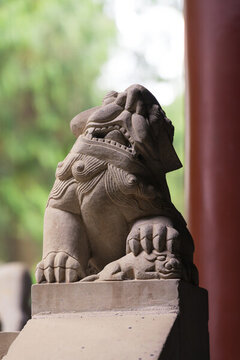 石頭獅子雕塑