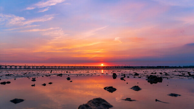 深圳紅樹灣夕陽