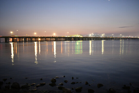 深圳前海跨海大橋夜景
