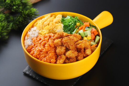 蟹黃雞柳飯