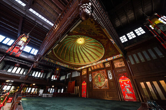 天津廣東會館藻井戲臺