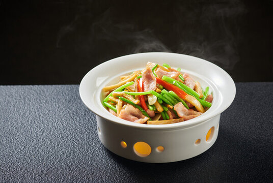 茼蒿杏鮑菇炒松板肉