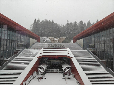 井岡山博物館雪景