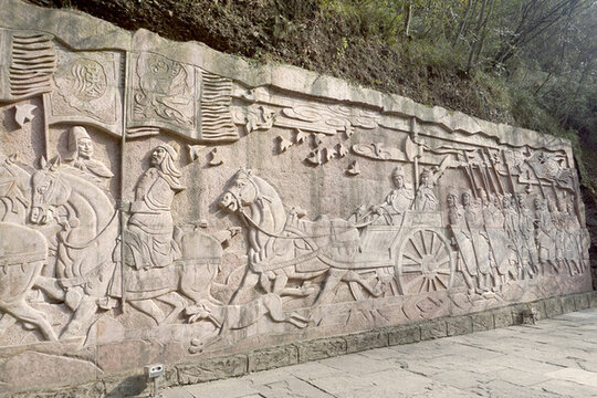 劍門關(guān)三國(guó)蜀漢北伐行軍浮雕