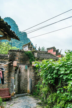 黃姚古鎮(zhèn)明清建筑房檐屋檐裝飾