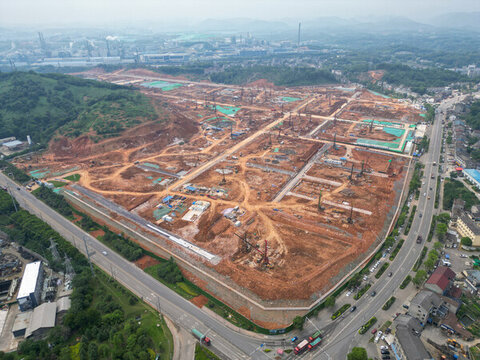 建設工地航拍