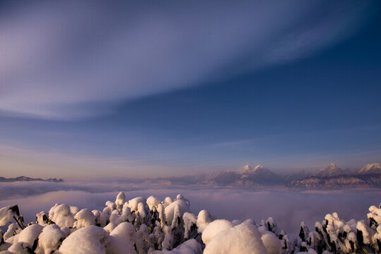 華尖山雪景
