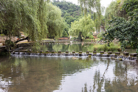 中國湖南江永古村落勾藍瑤寨景觀