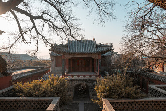 山東泰山岱廟景區(qū)建筑風光