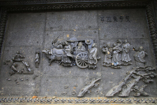攔車(chē)村項(xiàng)橐攔車(chē)故事浮雕