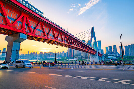 重慶城市風(fēng)光汽車廣告背景圖