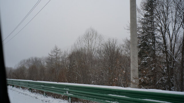 公路道路雪景