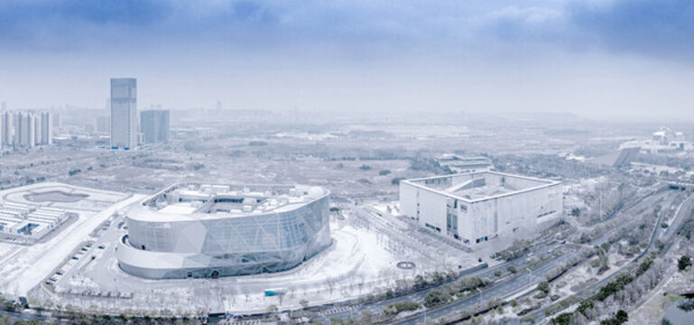 安徽科技館雪景