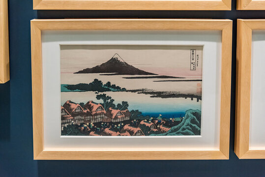 日本富岳三十六景之甲州伊澤曉