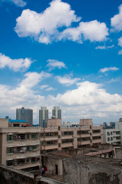 藍(lán)天白云景觀