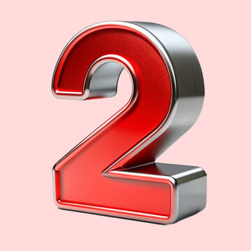 金屬質(zhì)感數(shù)字2