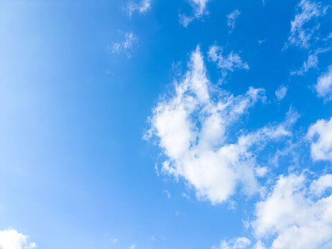 無人機(jī)高空航拍的藍(lán)天白云