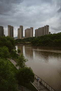 陰天的公園