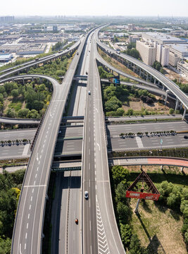 北外環(huán)高架橋全景高速公路