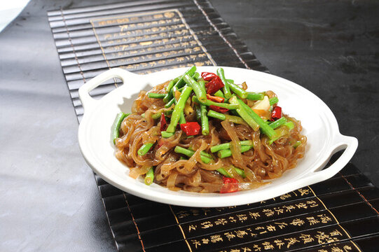 粉條炒豆角