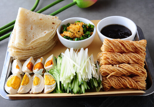 馓子卷烙饃