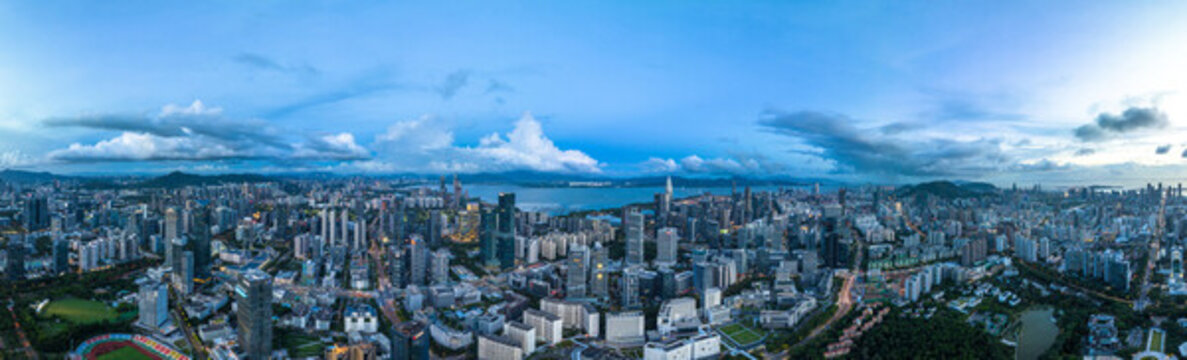 深圳南山科技園藍(lán)調(diào)全景圖