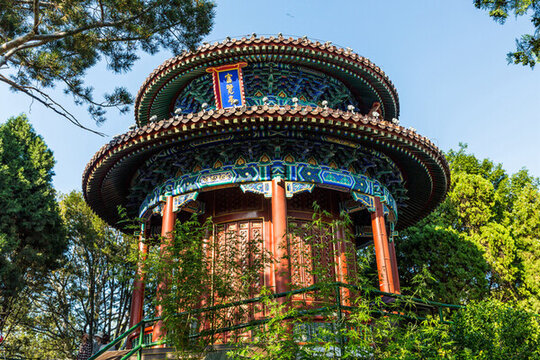 北京風(fēng)光景山萬春亭輯芳亭