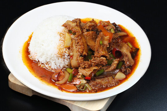 肚絲蓋澆飯