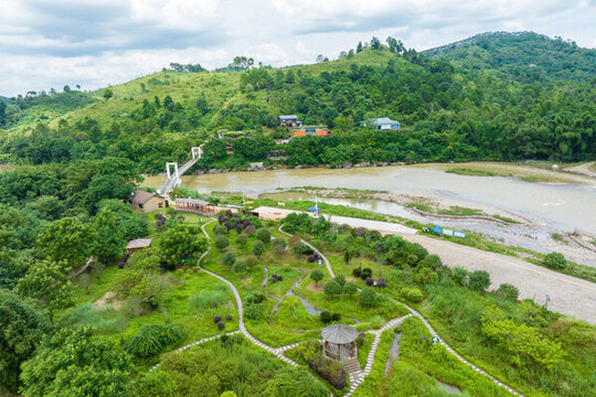 中國廣西荔浦荔江濕地公園景觀