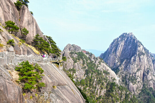 黃山迎客松盤山道