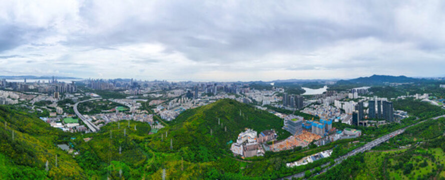 塘朗山眺望深圳南山片區(qū)風景
