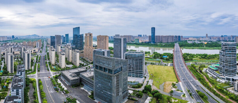 上虞城市風(fēng)光航拍全景