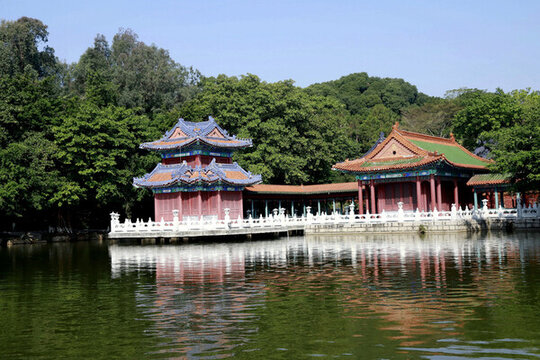 珠海圓明新園湖泊風光