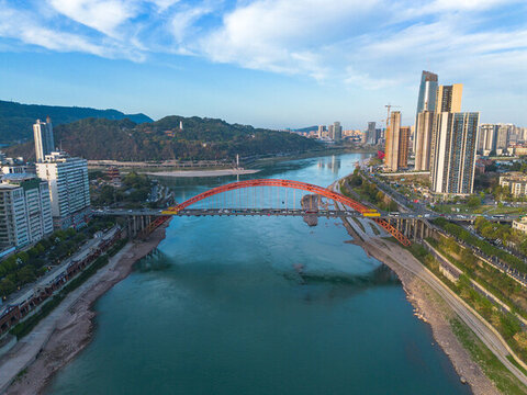 宜賓城市風(fēng)光航拍