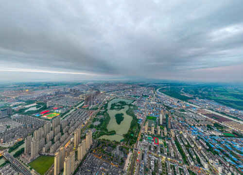 江蘇淮安漣水五島湖公園城市風(fēng)光