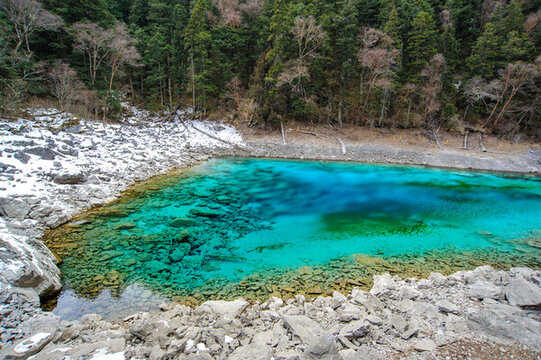 四川九寨溝山水美景自然風光
