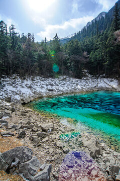 四川九寨溝山水美景自然風(fēng)光