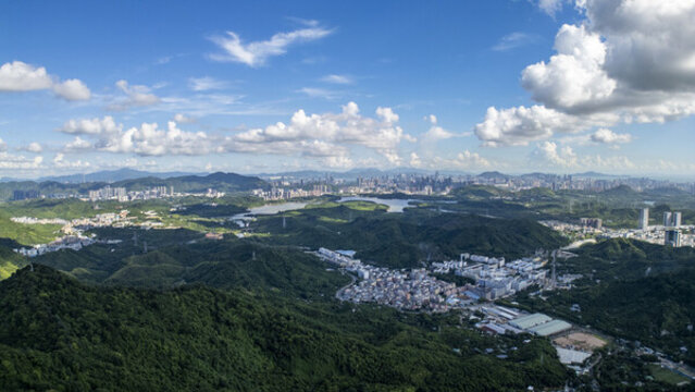 航拍深圳南山麻磡社區(qū)風(fēng)光