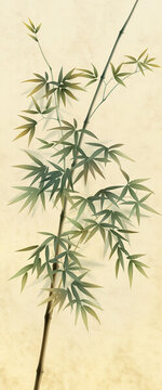 新中式意境竹林背景