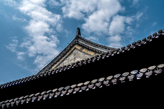 古鎮(zhèn)民居老房子屋頂