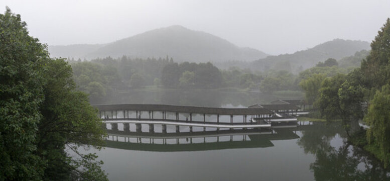 杭州西湖風(fēng)光浴鵠灣