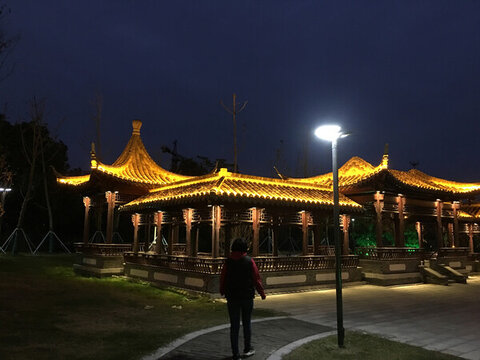 古建燈光亮化夜景實拍