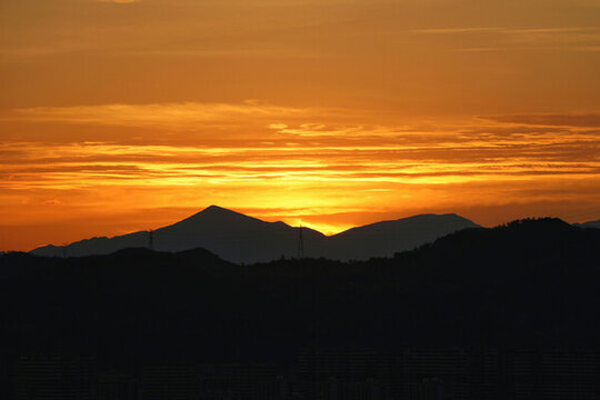 夕陽(yáng)落日晚霞