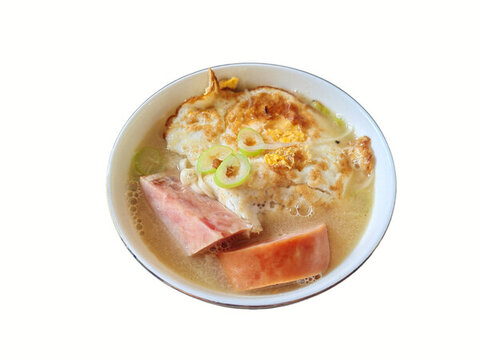 雞蛋火腿蔥油面